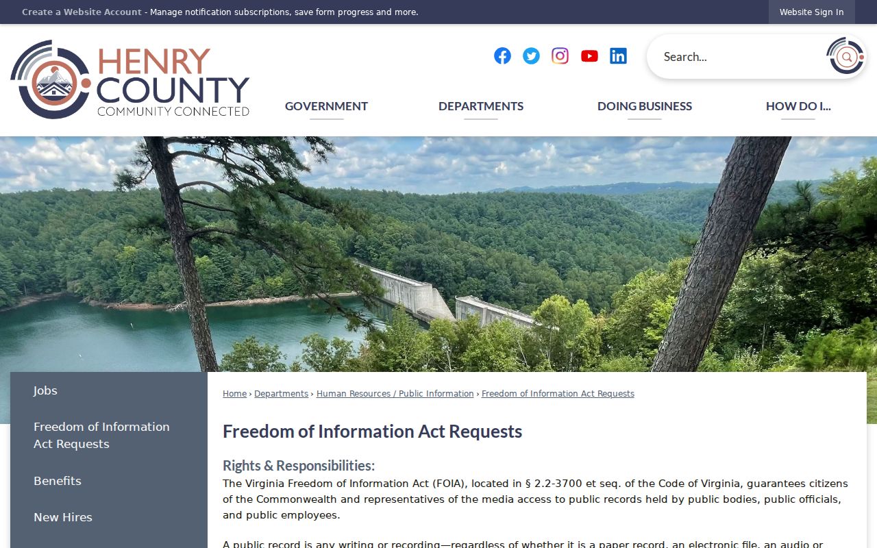 Henry County criminal history public records request rules