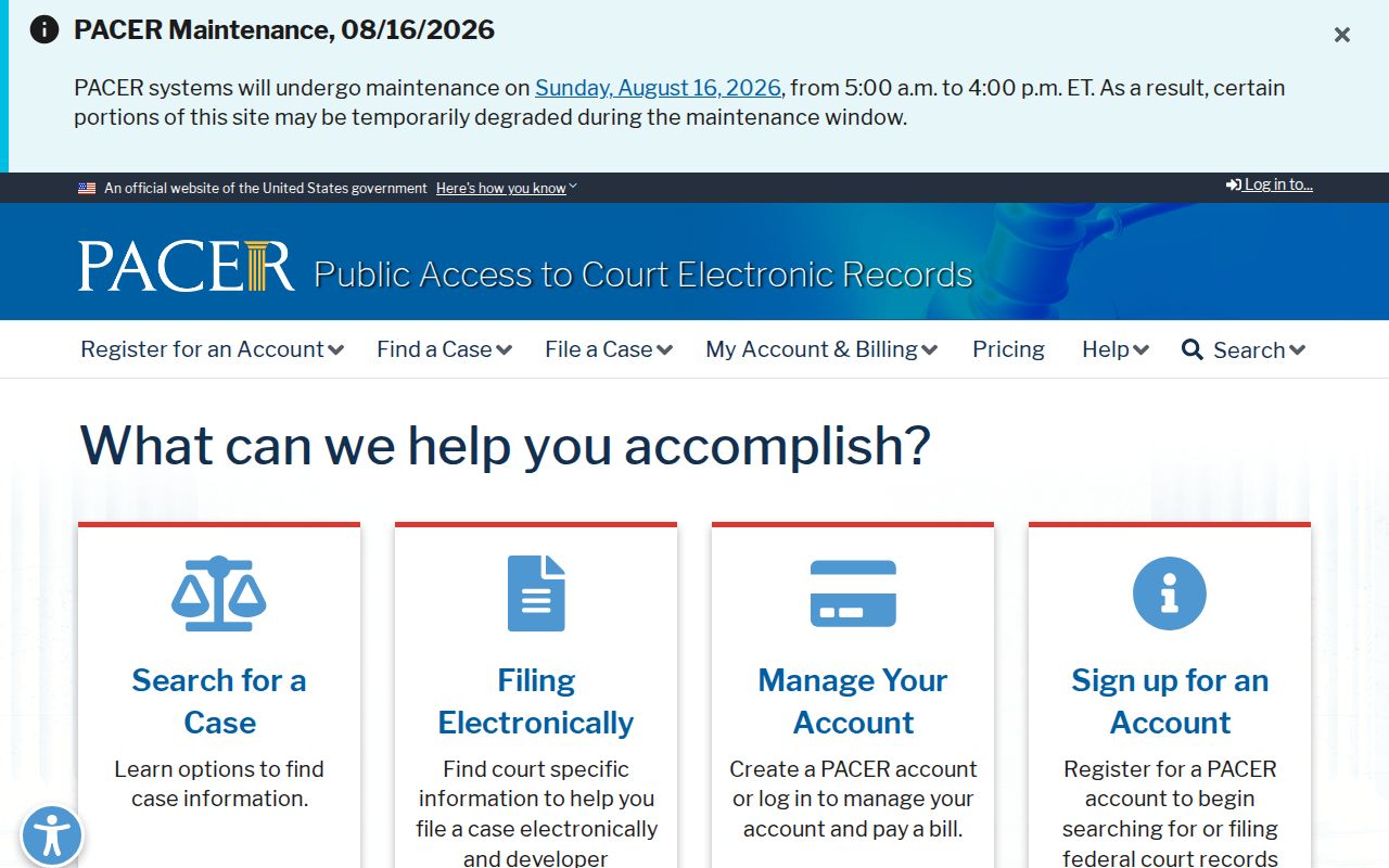 Henry County criminal history federal PACER court access