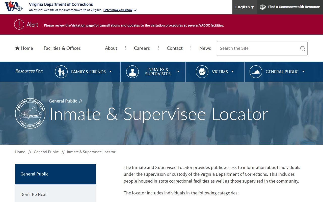 Henry County criminal history VADOC inmate locator search