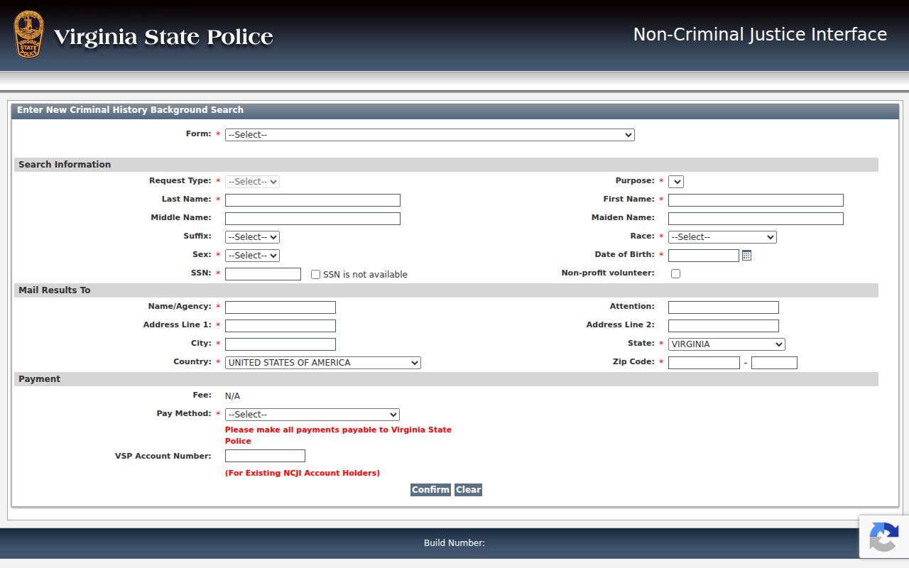 Henry County criminal history NCJI order fields